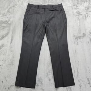 Perry Ellis Portfolio Dress Pants Mens 36/29 Black City Fit Flat Front Office